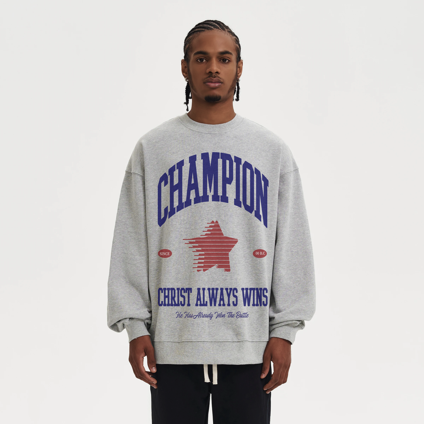 Champion Christ Oversized Crewneck Sweatshirt