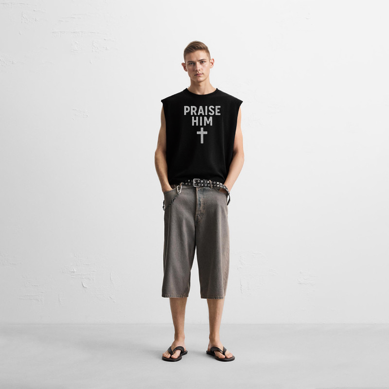 Praise Him Unisex Cropped Boxy Tank Top