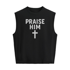 Praise Him Unisex Cropped Boxy Tank Top