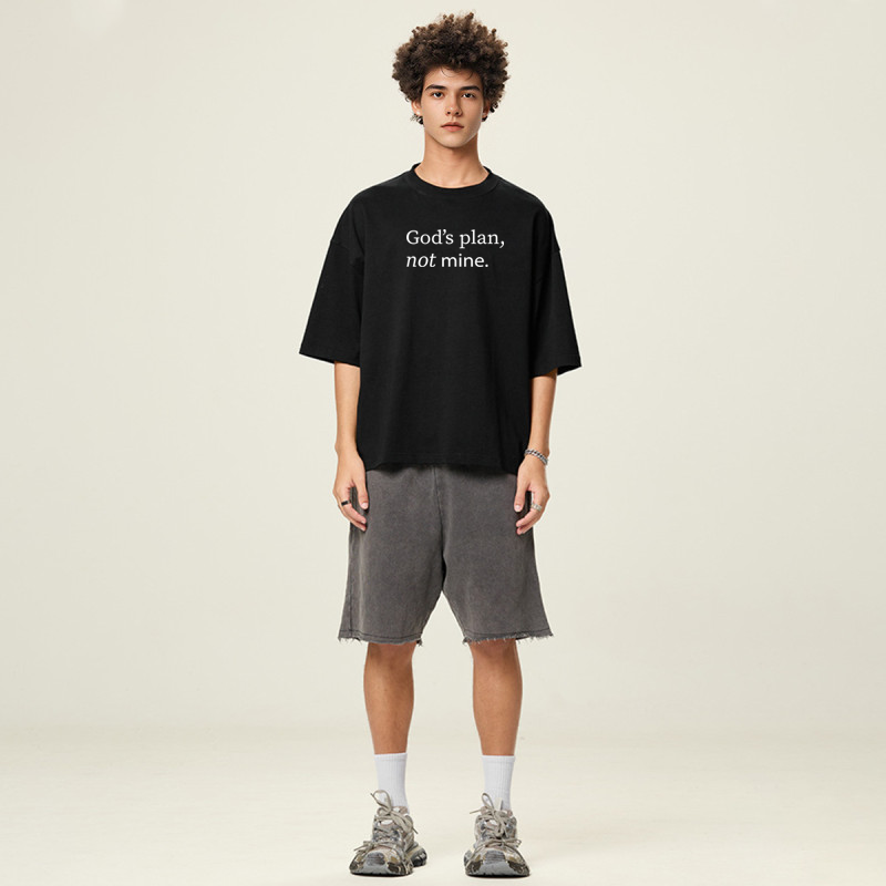God's Plan Cropped Loose T-shirt