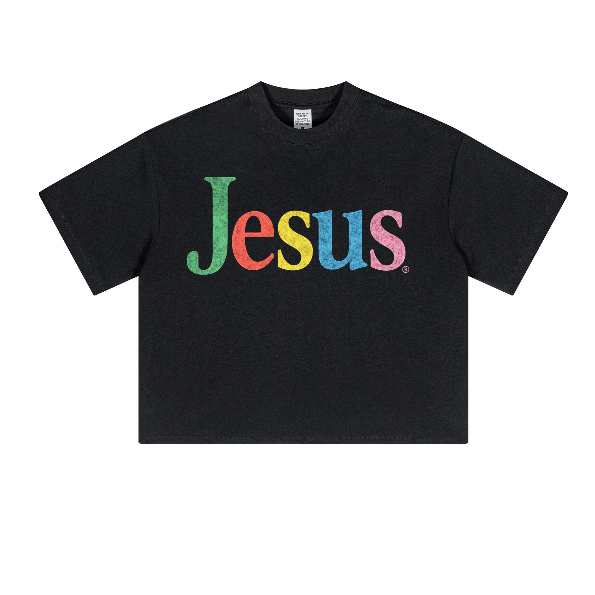 Jesus Vintage Cropped Oversized T-Shirt