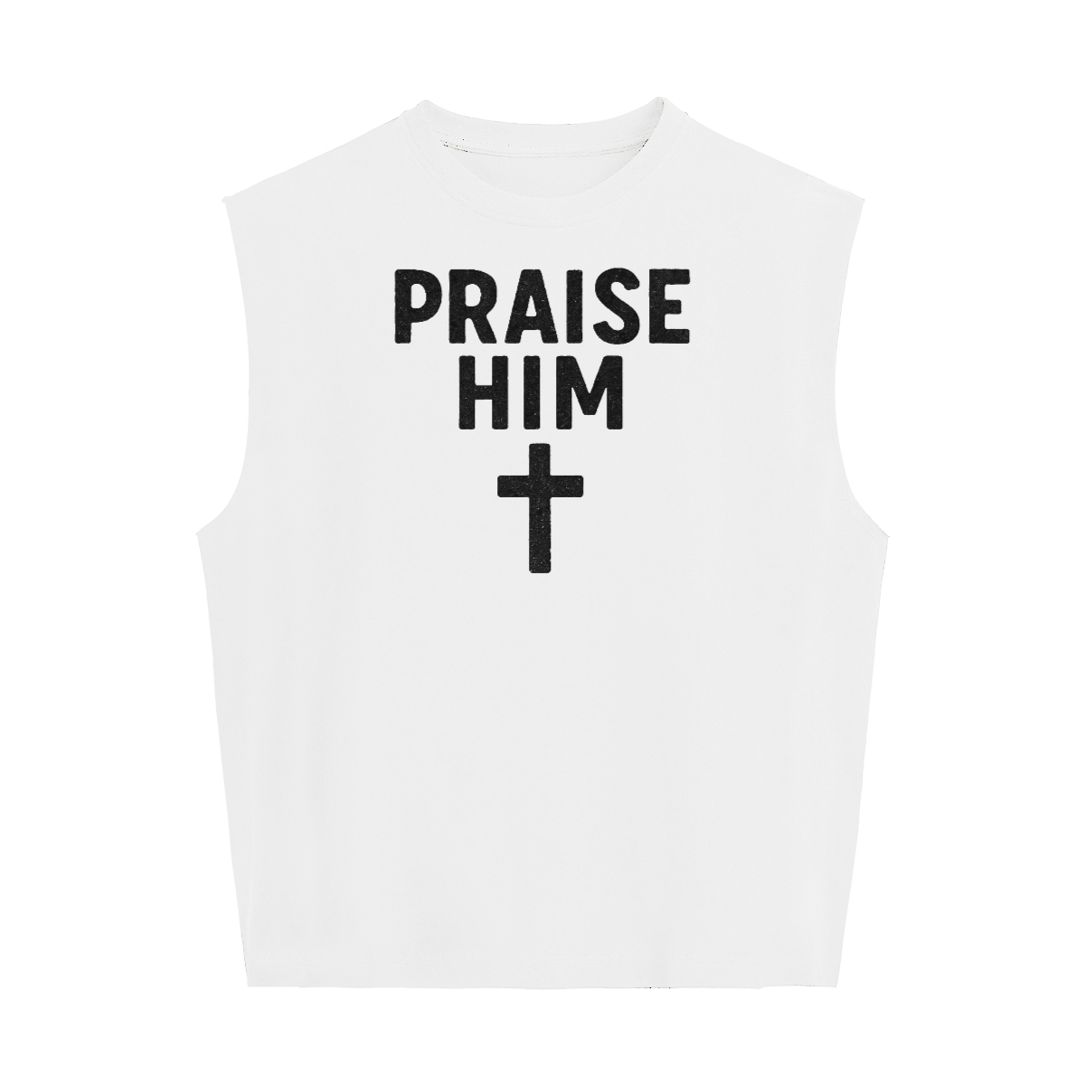 Praise Him Unisex Cropped Boxy Tank Top