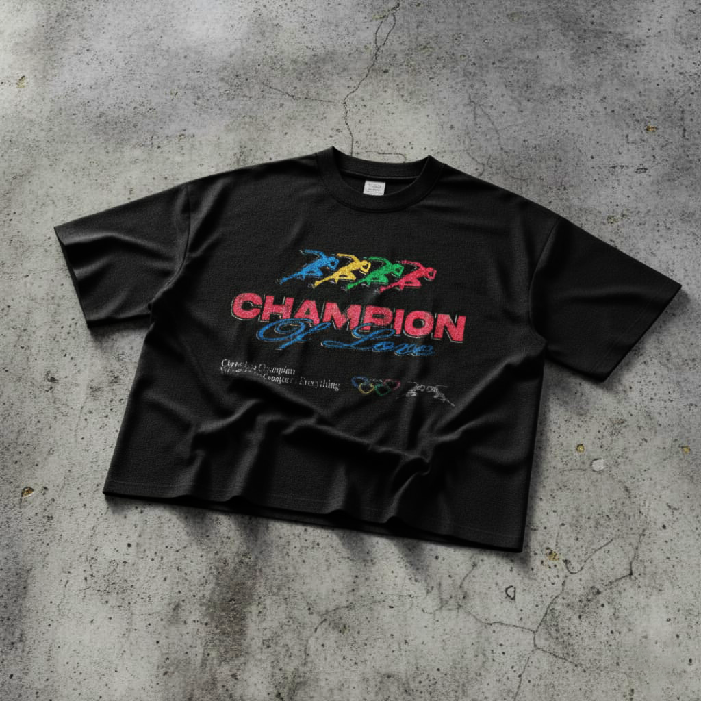 Champion Of Love Cropped Oversized T-Shirt