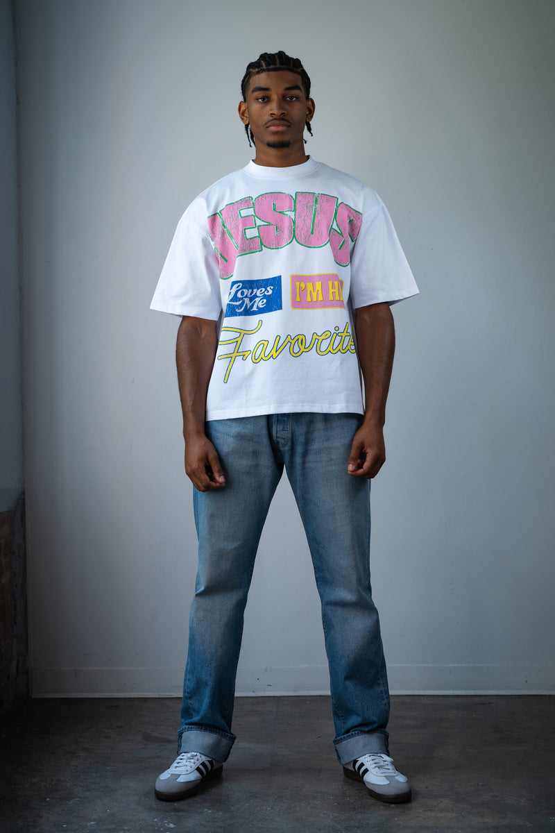 Jesus' Favorite White Boxy Tee
