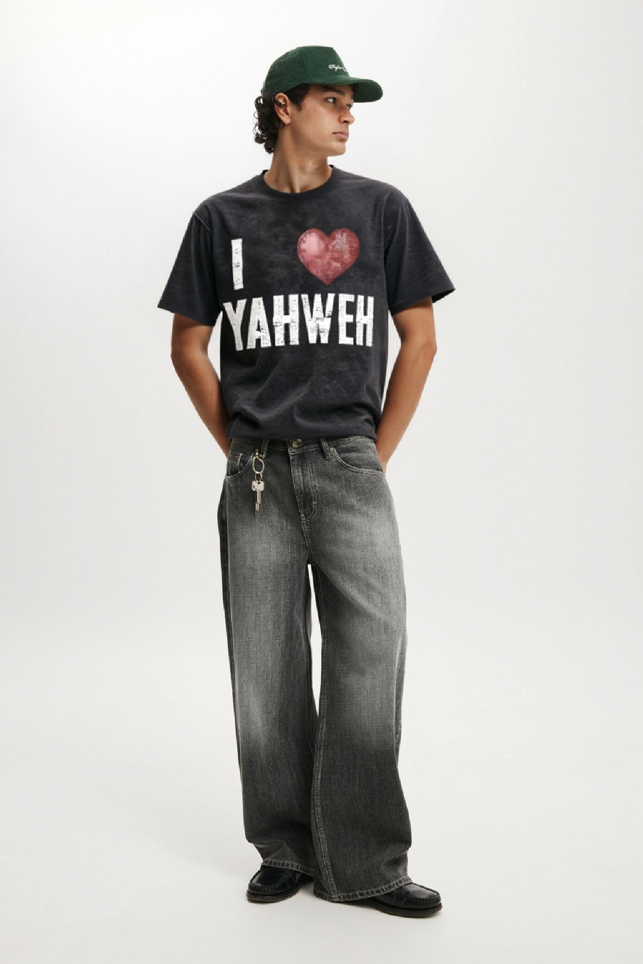 I Love Yahweh Cropped Snow Washed T-shirt