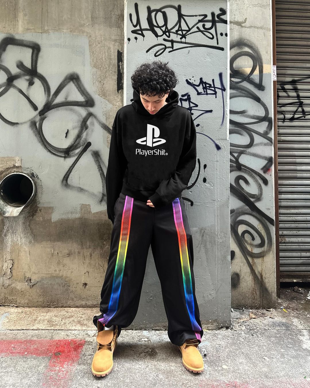 BLACK "PLAYERSHIT" HOODIE