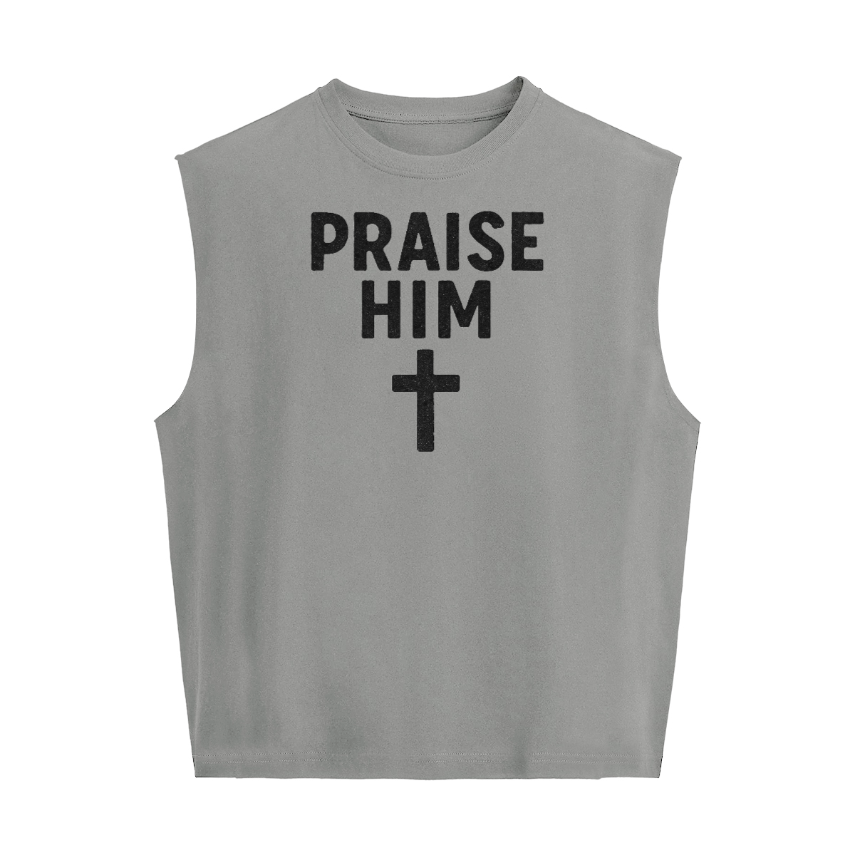 Praise Him Unisex Cropped Boxy Tank Top