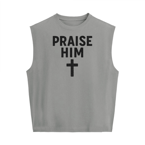 Praise Him Unisex Cropped Boxy Tank Top