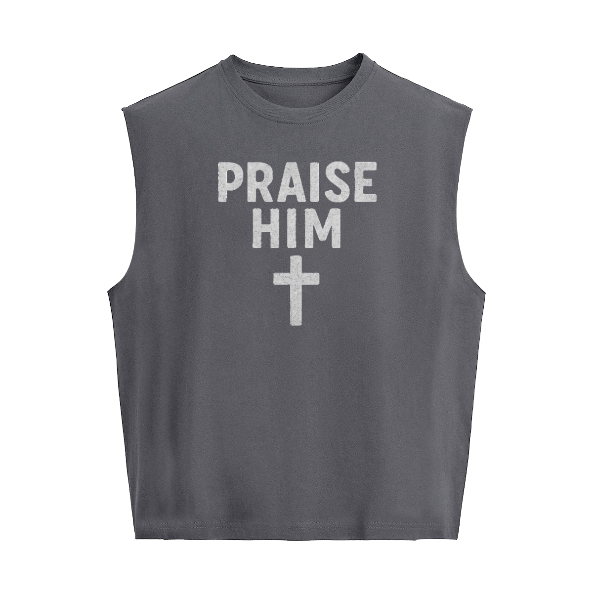Praise Him Unisex Cropped Boxy Tank Top
