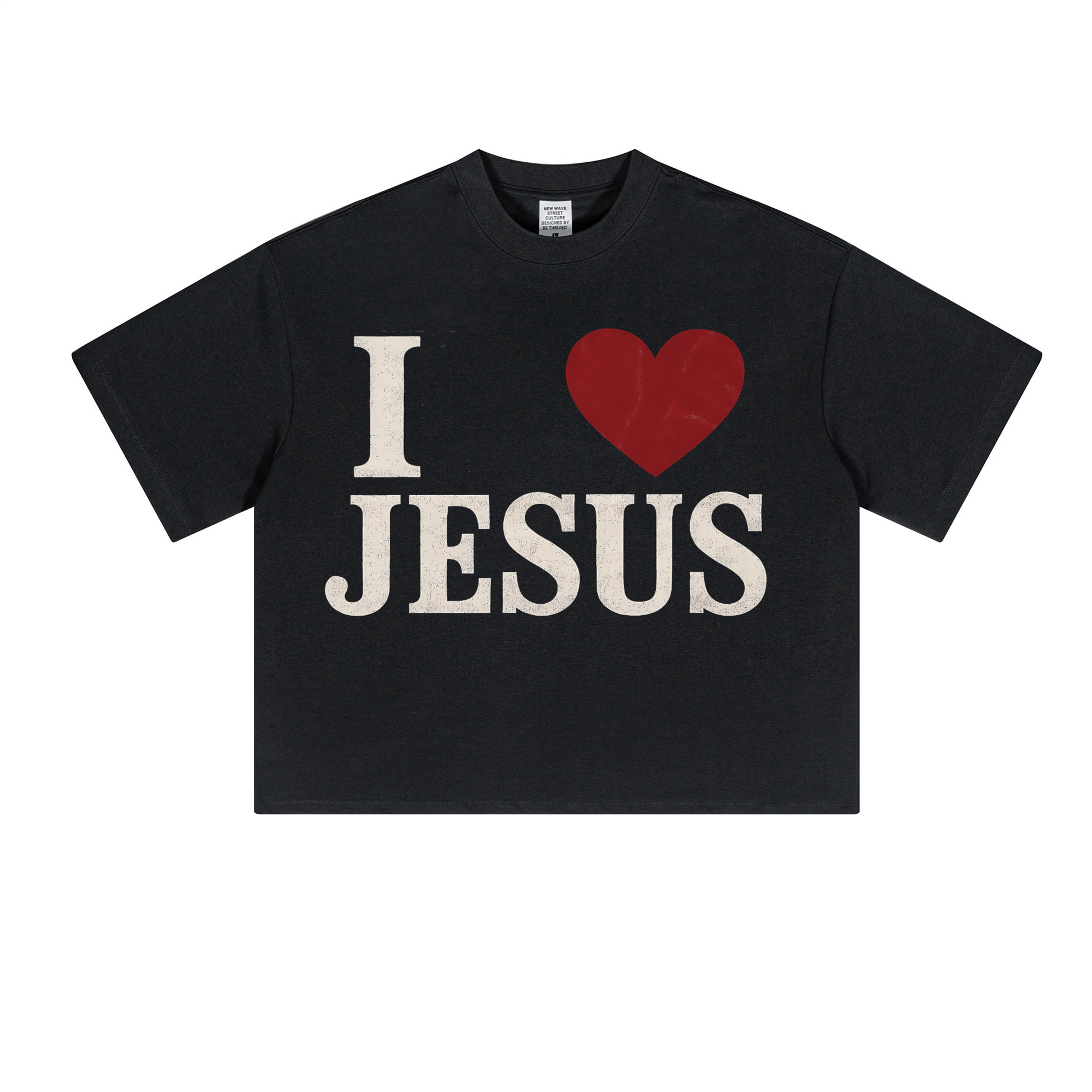 "I LOVE JESUS" HEAVY CROPPED TEE