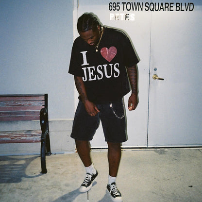 "I LOVE JESUS" HEAVY CROPPED TEE