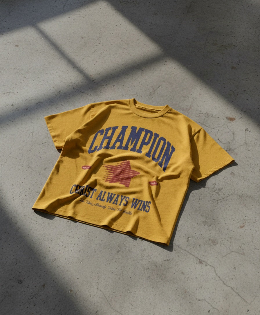 Champion Christ Faded Raw Hem T-shirt
