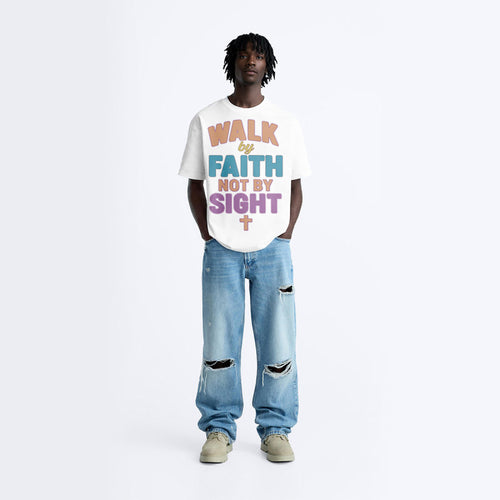 Walk By Faith Relaxed Fit Unisex T-Shirt